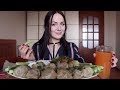 MUKBANG | Голубцы, овощи с грибами | cabbage rolls, vegetables with mushrooms не asmr