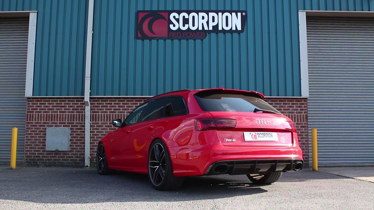 Audi RS6 C7 4.0 TFSI Biturbo Scorpion Exhaust - YouTube