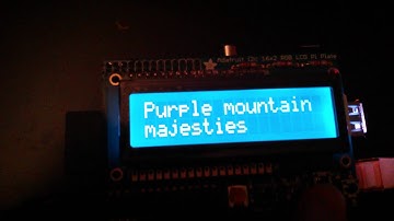 Raspberry Pi Adafruit LCD Plate working!!!