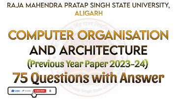 Computer Organization and Architecture bca mcq|COA mcq|#exam#bca#education#bcastudents