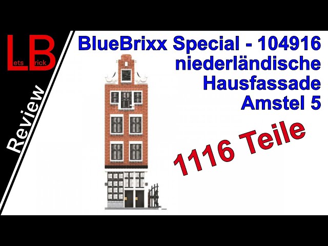 BlueBrixx-Special - 104916 - niederländische Hausfassade Amstel 5 - 1116 Teile
