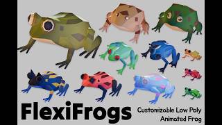 FlexiFrogs – Customizable Low Poly Animated Frog