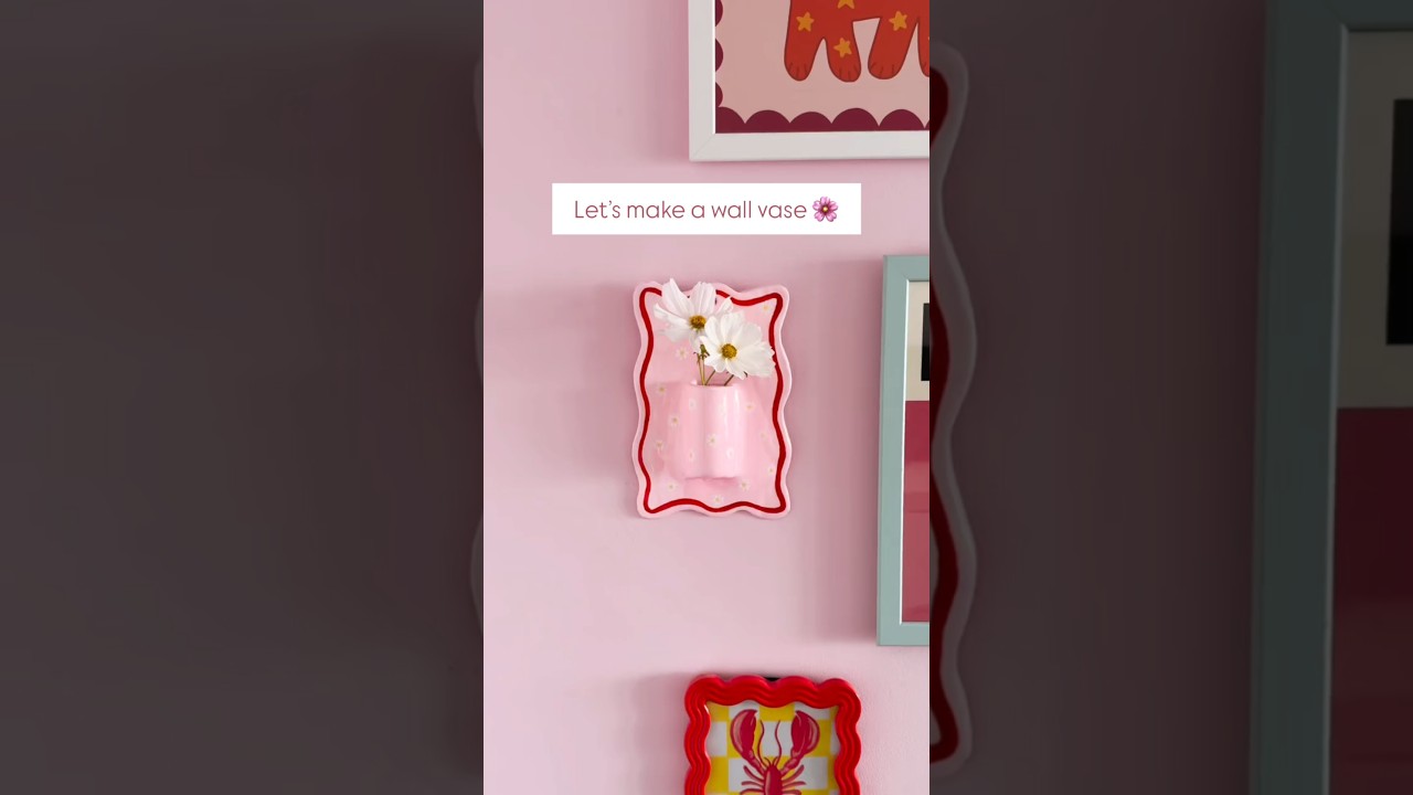 DIY Clay Wall Vase🌸✨ | Cute & Easy Decor Idea