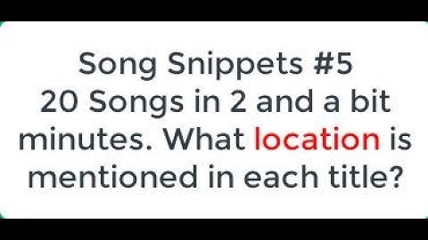 Song Snippets #5