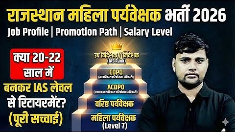 Rajasthan Mahila Supervisor Bharti 2026 | योग्यता, सिलेबस, सैलरी, एग्जाम पैटर्नसंपूर्ण तैयारी रणनीति