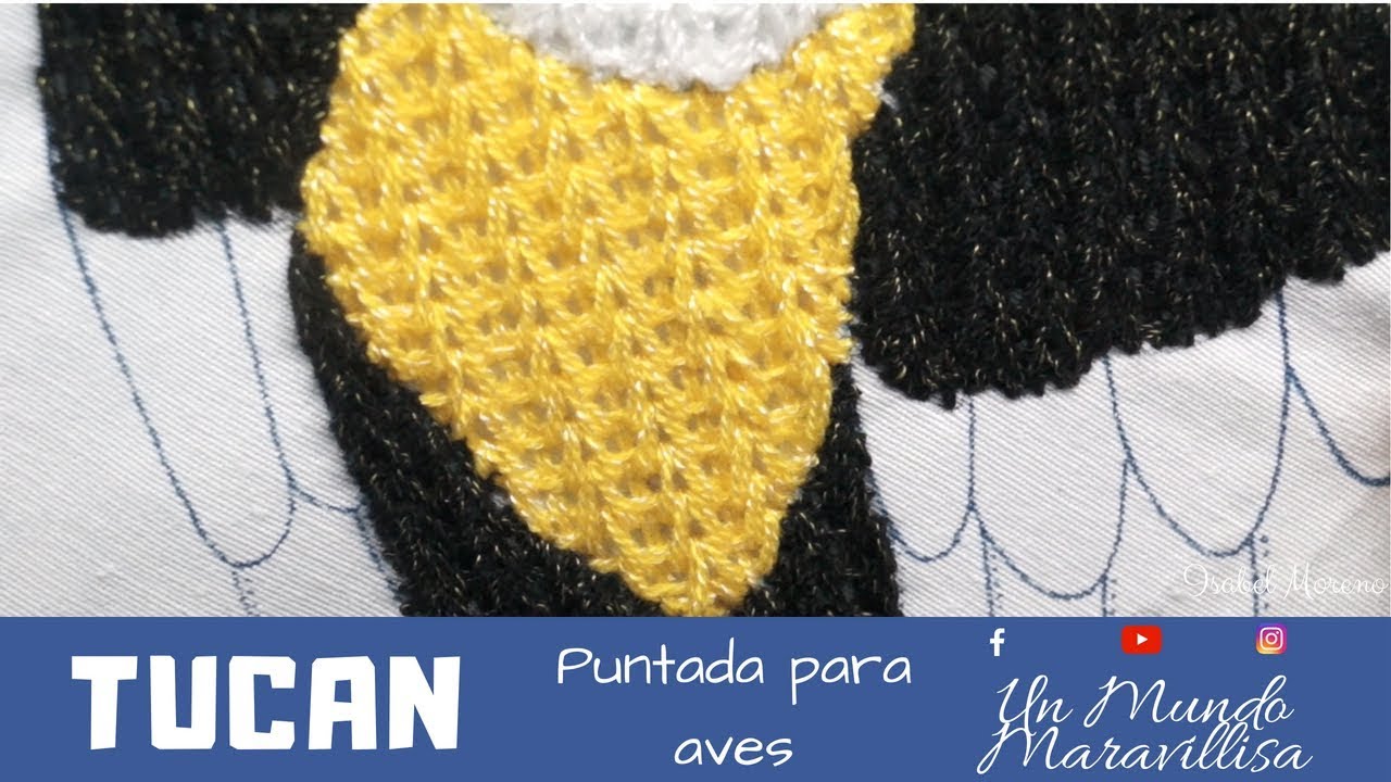 [Puntada Fantasía] Puntada para aves - TUCÁN | Un Mundo Maravillisa