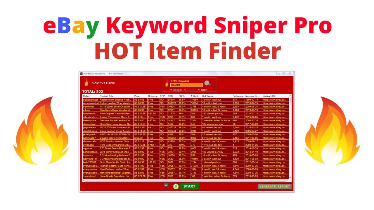 Howto Find HOT Items to Sell on eBay Using eBay Keyword Sniper Pro