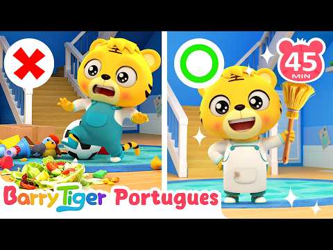 🧹 Música Infantil de Limpeza🎵 Aprender Brincando | Canções Infantis | BarryTiger em Português