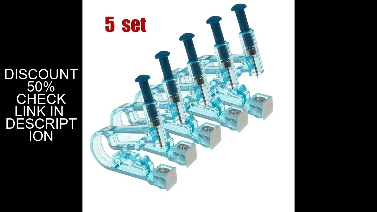 5pcs/Set Ear Piercing Gun Kit Asepsis Disposable Healthy Safety Earring Piercer Tool Machine Kit Stu