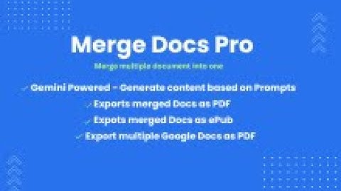 Merge Docs Pro - Demo