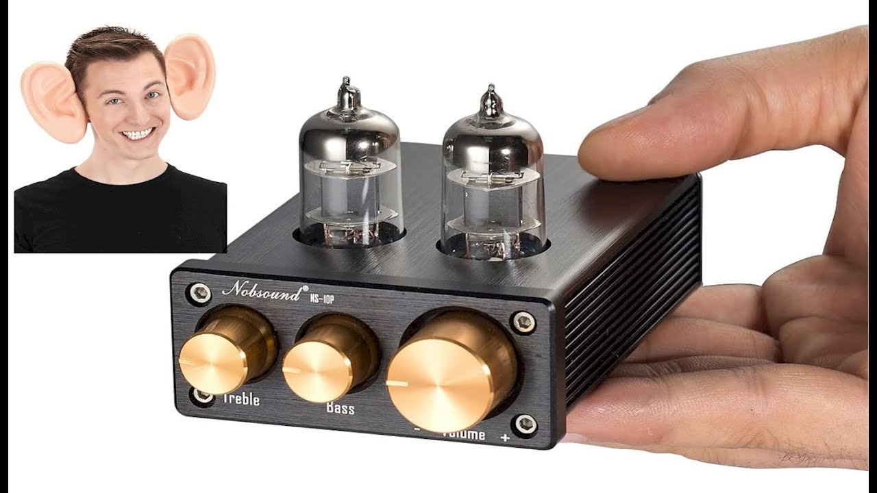 Nobsound NS-10P Mini Vacuum Tube Preamp Audio Hi-Fi Stereo Pre-Amplifier Treble & Bass Control 