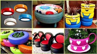 اعاده تدوير اطارات السيارات القديمه وعمل ديكورات رائعه للمنزل، Recycling old tires