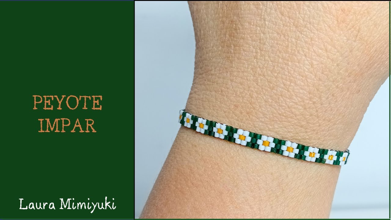 Pulsera flores miyuki / Peyote impar