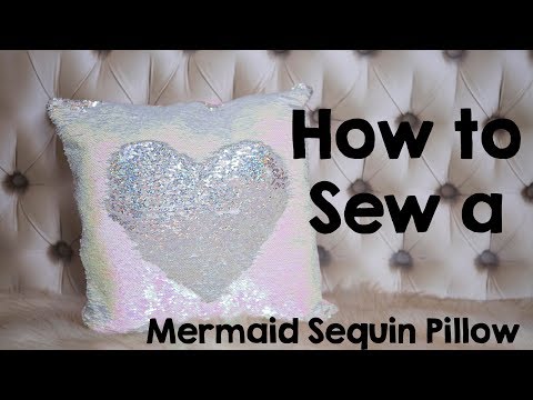 how to sew Mermaid sequin throw pillow