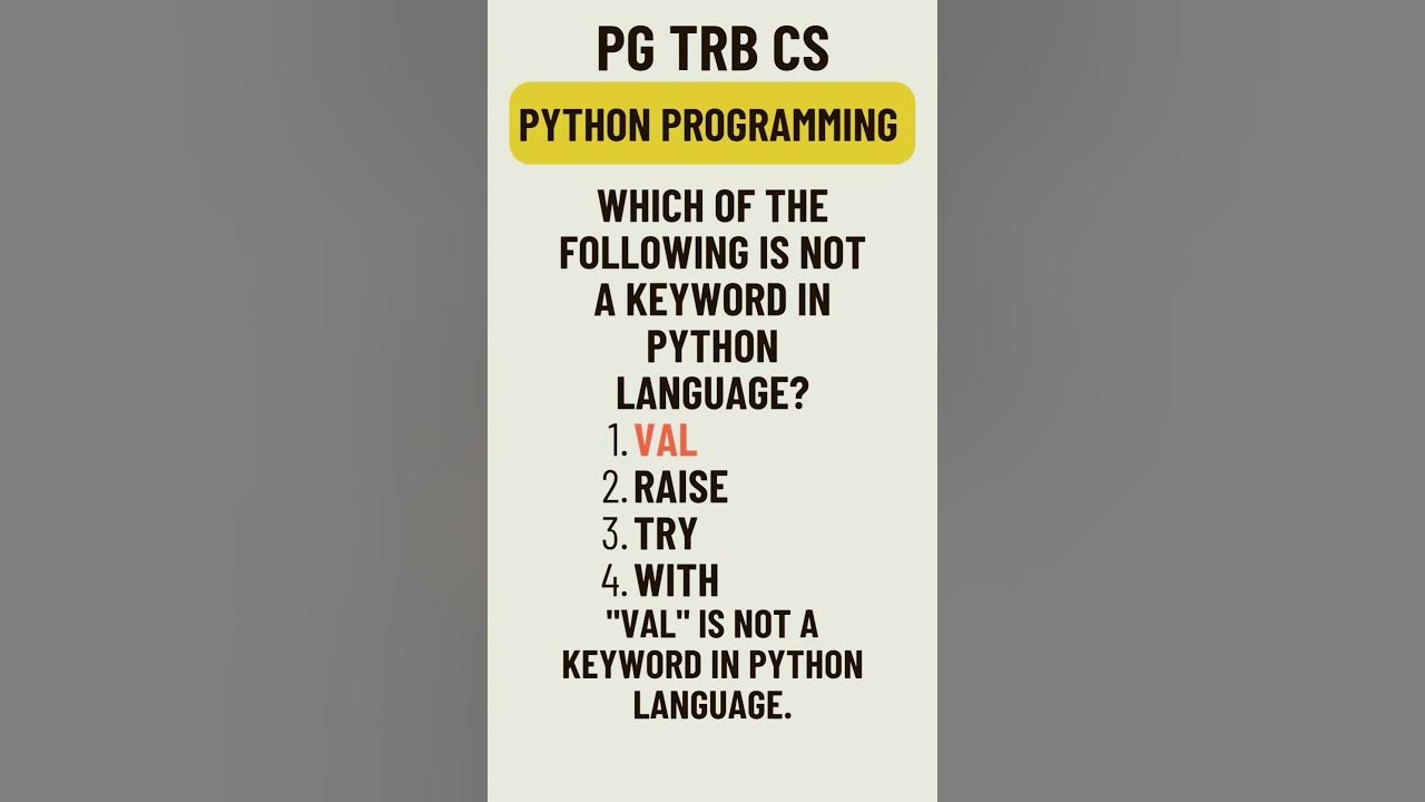 Mcq on python programming pgtrbcs youtube