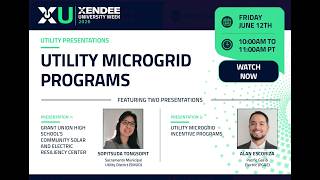 Utility Microgrid Programs | Xendee University Week 2026 | June 12