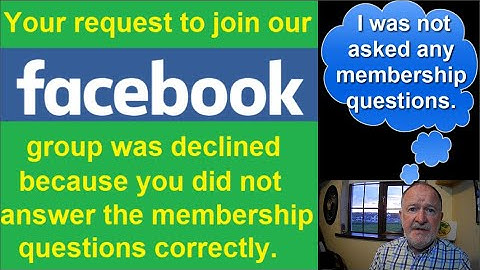 Facebook Group Membership Questions Issues