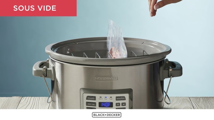 BLACK+DECKER 7-Quart Digital Slow Cooker with Temperature Probe + Precision  Sous-Vide , Stainless, SCD7007SSD