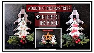 SUNDAY FUNDAY II PINTEREST INSPIRED WOODEN CHRISTMAS TREES II EASY DIY II