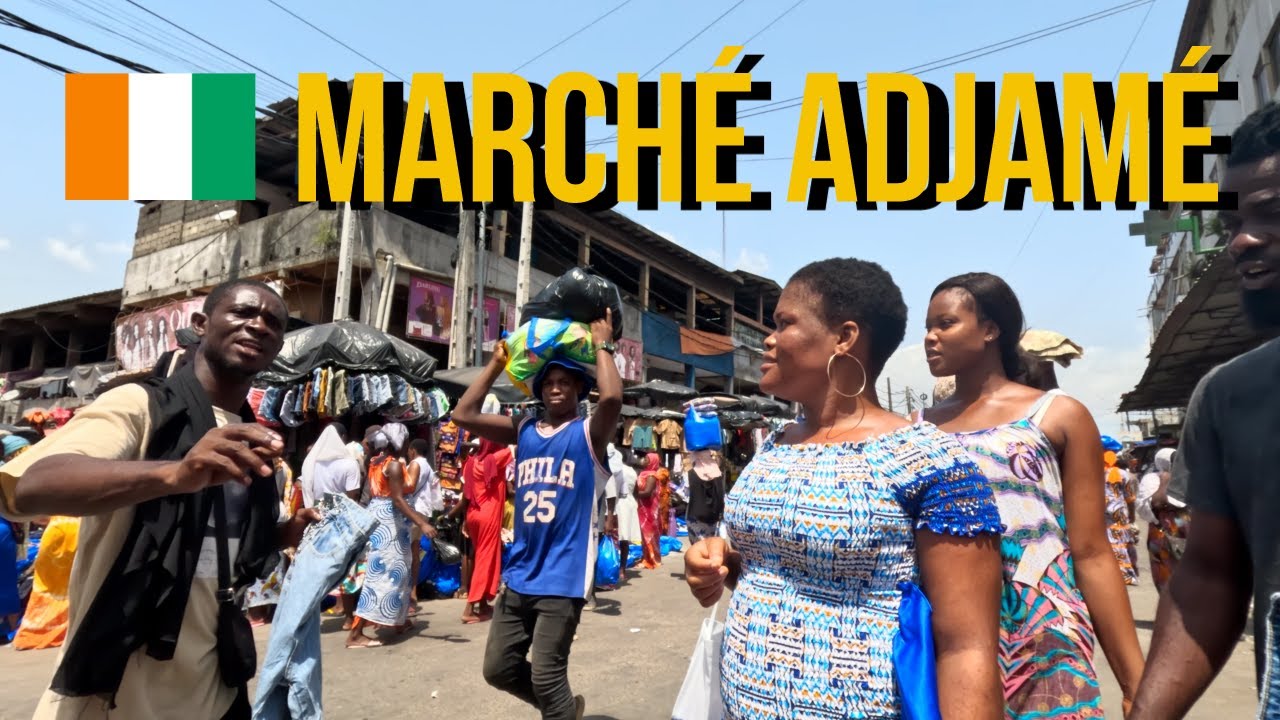 Adjame Abidjan immersion à pied dans le marché d 'Adjamé - YouTube