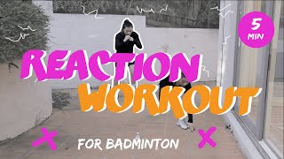 5 MINUTE INTERMEDIATE BADMINTON DOUBLES FOOTWORK + REACTION WORKOUT [No Equipment + Home Friendly]