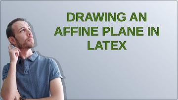 Drawing an affine plane in latex