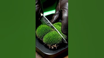 Cutting a living moss heart with surreal precision #ai #asmr #abstract