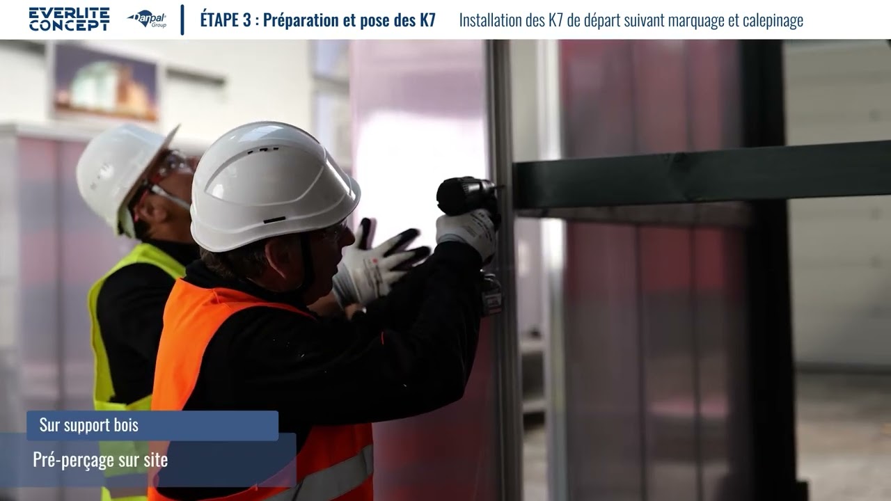 Préparation et pose K7 départ d'angle