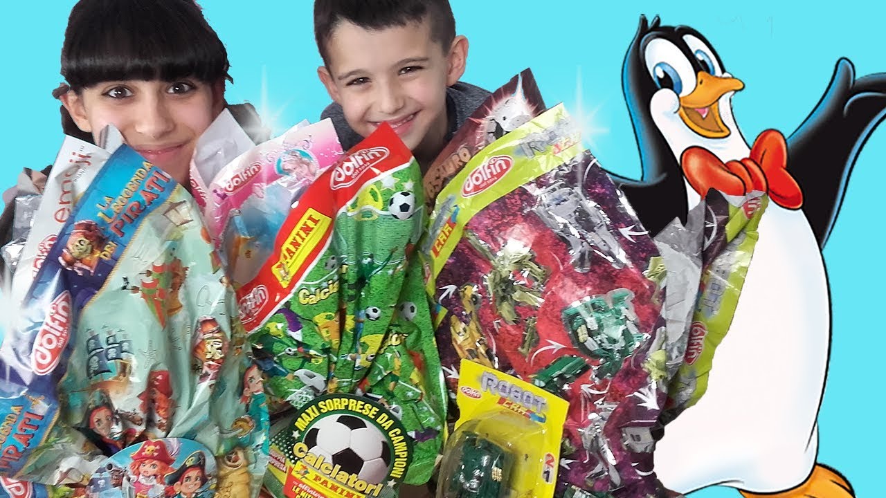 PASQUA 2018 #1 Uova di Pasqua DOLFIN: Calciatori Panini, Emoji, Robotcar e la leggenda dei pirati
