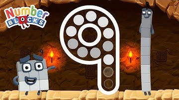 MEET THE NUMBER NINE WITH NUMBERBLOCKS | NUMBERBLOCK 9 NUMBERS MAGIC RUN | CBEEBIES GO EXPLORE GAME