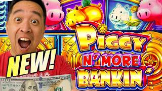 ★NEW SLOT!★ I GOT A FLYING PIG!! 🐷 PIGGY N’ MORE BANKIN’ Slot Machine (LIGHT &amp; WONDER)
