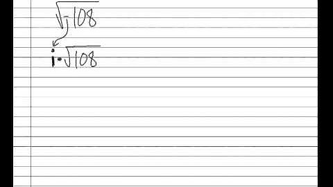 Simplify Radicals with Imaginary Numbers