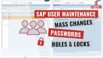 SAP User Maintenance Mass Changes -Set Passwords, Locks, Unlocks, Roles [english]
