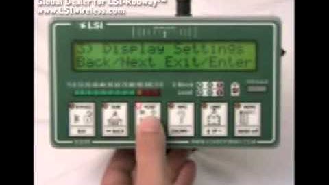 LSI GS550 Crane Safe Load Indicator Main Menu Overview