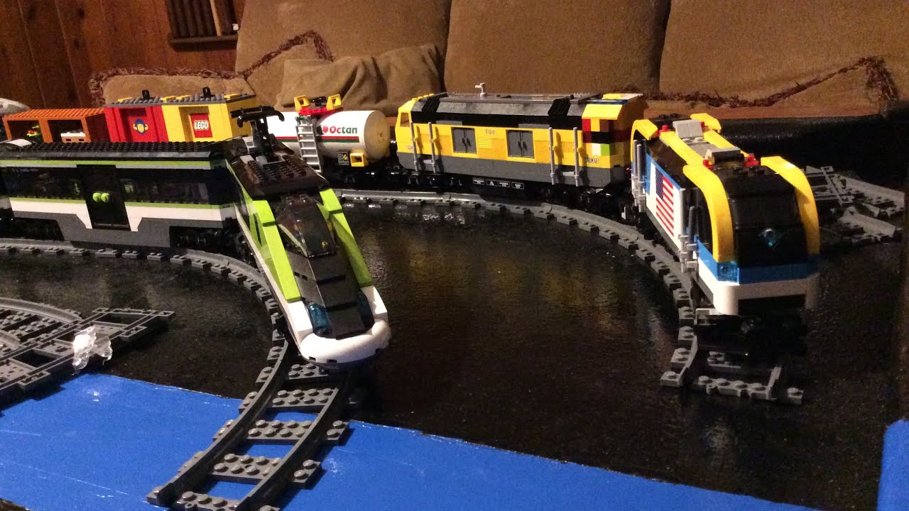 Express Passenger Train vs Freight Train YouTube