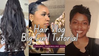 Hot curling my natural hair• Tubi Talk • Sleek Natural w/ minimal products•Straight 3C hair care•