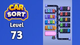 Car Sort color puzzle level 73 walkthrough solution gameplay 