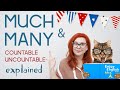 MUCH &amp; MANY EXPLAINED | COUNTABLE &amp; UNCOUNTABLE NOUNS