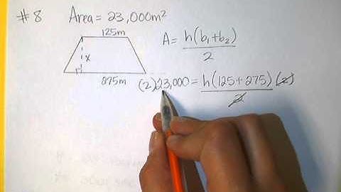 Solving for height in a trapezoid when given the area and bases