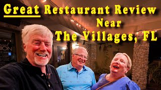 Outside The Villages, Florida, a Restaurant review of the Braised Onion, Ocala FL.  GREAT Dessert!