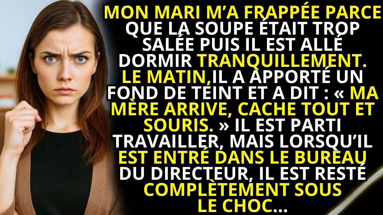 Ce matin-là, j'ai trouvé un flacon de fond de teint posé sur la table de la cuisine. Mon mari, debout devant moi, le visage fermé, a lancé : « Ma mère vient déjeuner. Cache-moi ça et souris. »...