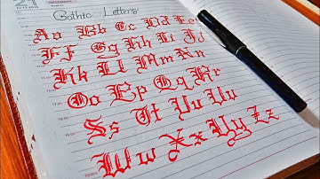 How to write in Gothic Calligraphy | Capital and Small letters from A to Z | Therapeutic Lettering