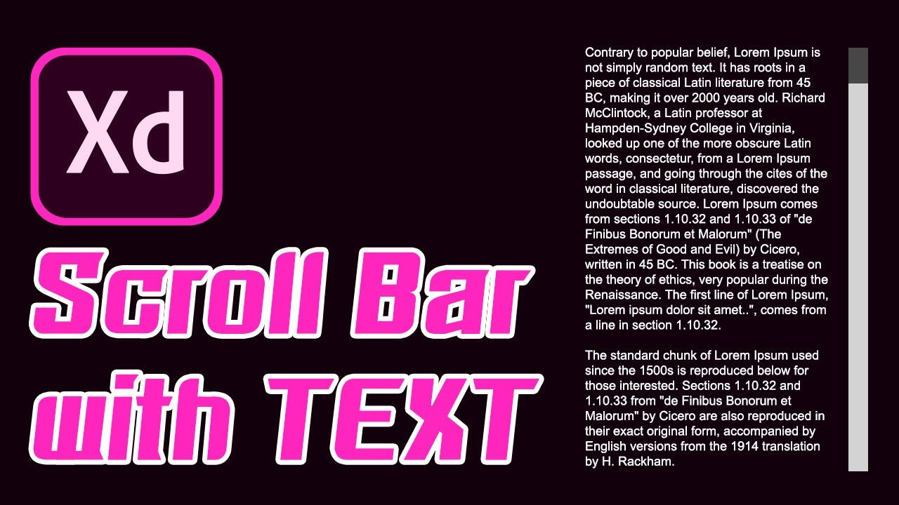 scroll bar คือ New 2022 Scroll Bar with Text | Adobe XD