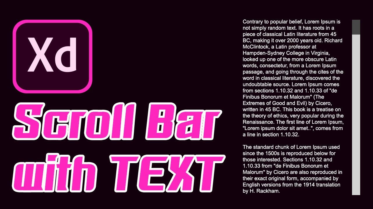 scroll bar คือ  New 2022  Scroll Bar with Text | Adobe XD