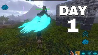 ARK MOBILE PVP / IAM SURVIVE 1 DAY AND RAID BASE SMALL AND TAMEIG BASE / EPISODE #1
