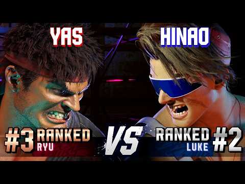 SF6 ▰ YAS (#3 Ranked Ryu) vs HINAO (#2 Ranked Luke) ▰ High Level Gameplay