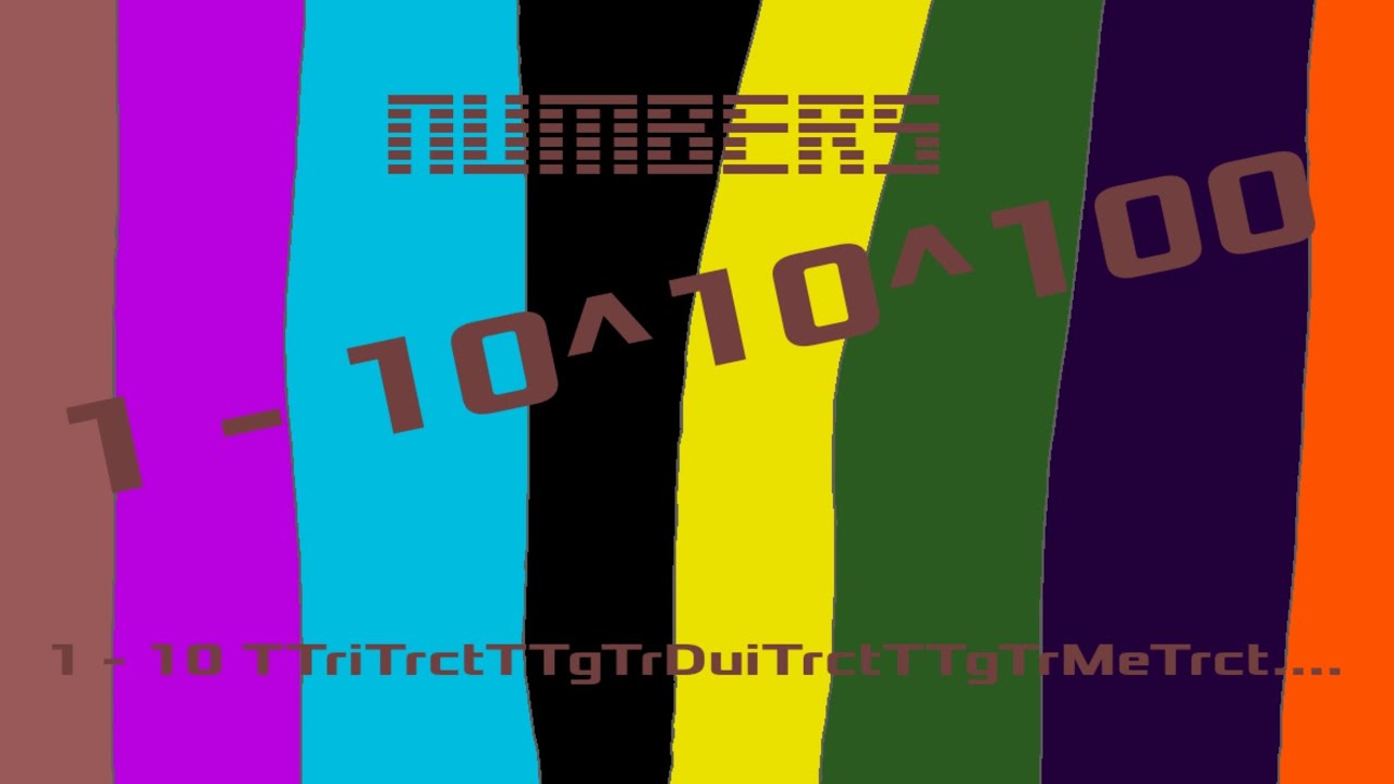 Numbers 1-Googolplex