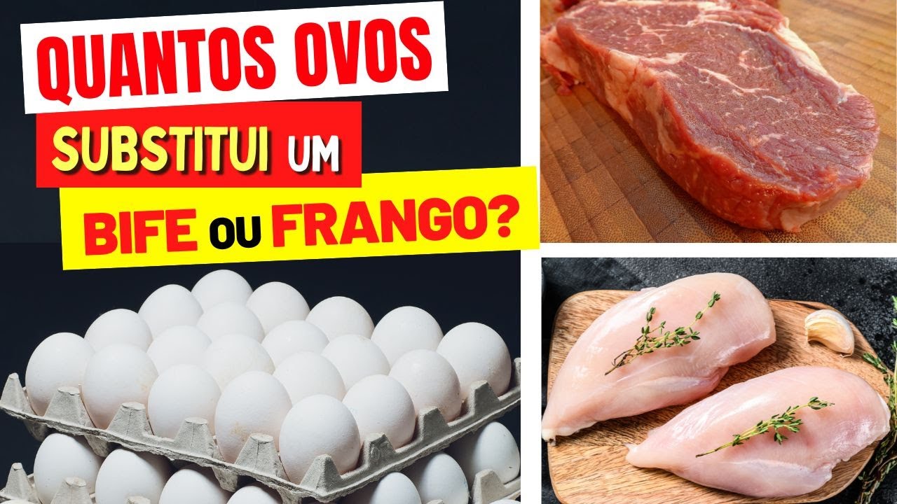 Quantos OVOS para SUBSTITUIR UM BIFE ou PEITO DE FRANGO? Dicas e ...