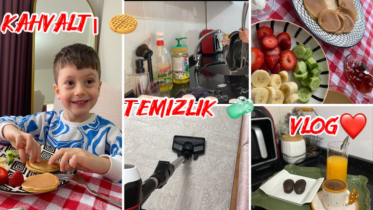 Vlog🏠Kahvaltı🥞Günlük Rutin/Temizlik🧼Cilt Bakımı 🧖🏼‍♀️Dolu Dolu Günlük Vlog
