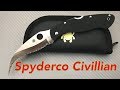 Spyderco Civilian G-10 Karambit Folding Knife (4.125" Satin Serr) C12GS